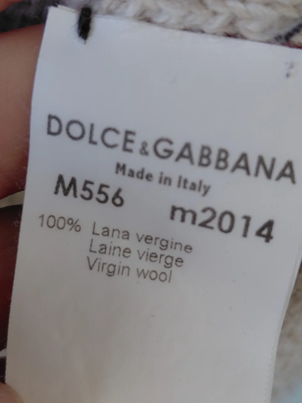 Dolce & Gabbana Beige 100% Virgin Wool Crewneck Sweater Made in Italy